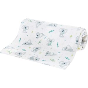 Mintás 100% bambusz textilpelenka/takaró 75x75 cm - Fehér koala
