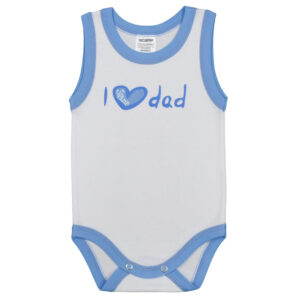 Scamp pamut ujjatlan body - Kék I love dad (56)