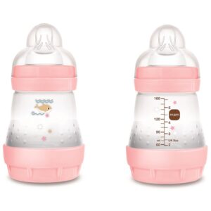 MAM anti-colic cumisüveg önsterilizáló funkcióval, 160 ml – Rózsaszín bálna