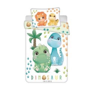 Pamut gyermek ovis ágyneműhuzat 100 x 135 cm – Dinoszaurusz Friends