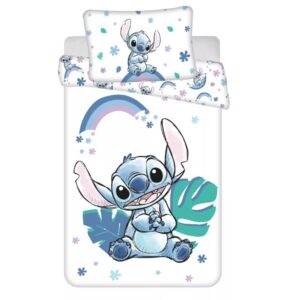 Pamut ovis ágynemű huzat 100 x 135 cm - Disney Lilo és Stitch, A csillagkutya Rainbow