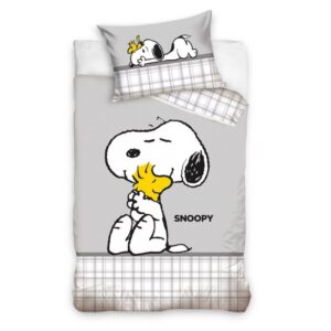 Pamut gyermek ovis ágyneműhuzat 100 x 135 cm – Snoopy & Woodstock