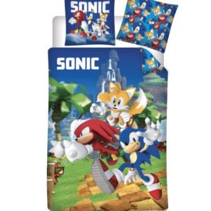 Pamut ovis ágynemű huzat 100 x 135 cm - Sonic a sündisznó Speedy Dreams