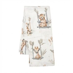 Flanel mintás textilpelenka – Bézs ZOO állatai