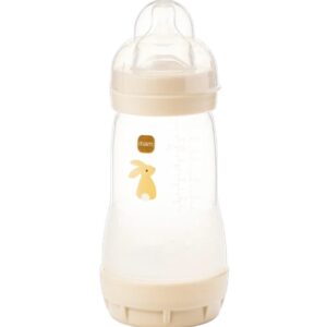 MAM Forest Matt Anti-colic cumisüveg önsterilizáló funkcióval, 260 ml – Bézs nyuszi