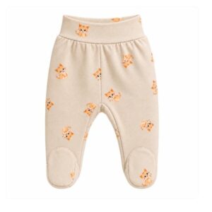 Footsie rugalmas lábfejes pocaknadrág - Bézs cica (56-74 cm)