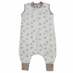 Nyári vékony pamut ujjatlan tipegő hálózsák - Bézs koala (80-92 cm)
