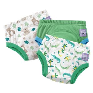 Bambino Mio 3 db-os leszoktató pelenka szett - Zöld maci és krokodil (2-3 év)