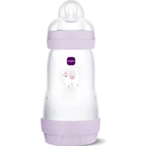 MAM Forest Matt Anti-colic cumisüveg önsterilizáló funkcióval, 260 ml – Lila cica