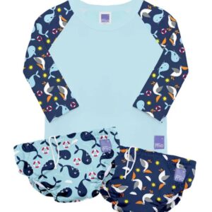 Bambino Mio baba fürdőruha szett 5-7 kg - Kék óceán
