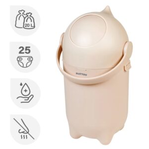 Nattou Dropy hanszált pelenkatároló kuka - Beige